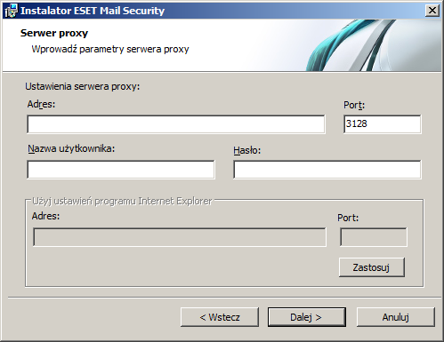 2.2 Instalacj a zaawansowana Instalacja zaawansowana jest przeznaczona dla doświadczonych użytkowników, którzy chcą skonfigurować program ESET Mail Security podczas instalacji.