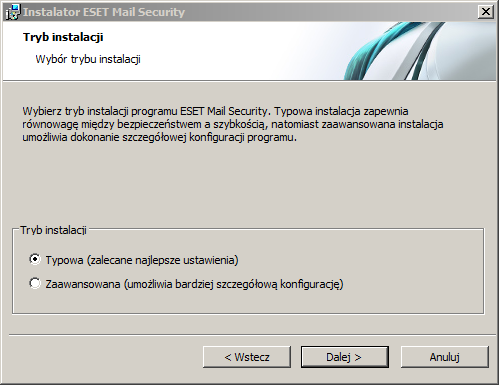 2. Instalacj a Po zakupie produktu ESET Mail Security można pobrać pakiet MSI instalatora z witryny internetowej firmy ESET ( www.eset.pl).