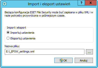 8.2.7 Przywracanie wszystkich ustawień w sekcji Możliwość przywrócenia w module domyślnych ustawień skonfigurowanych przez firmę ESET.