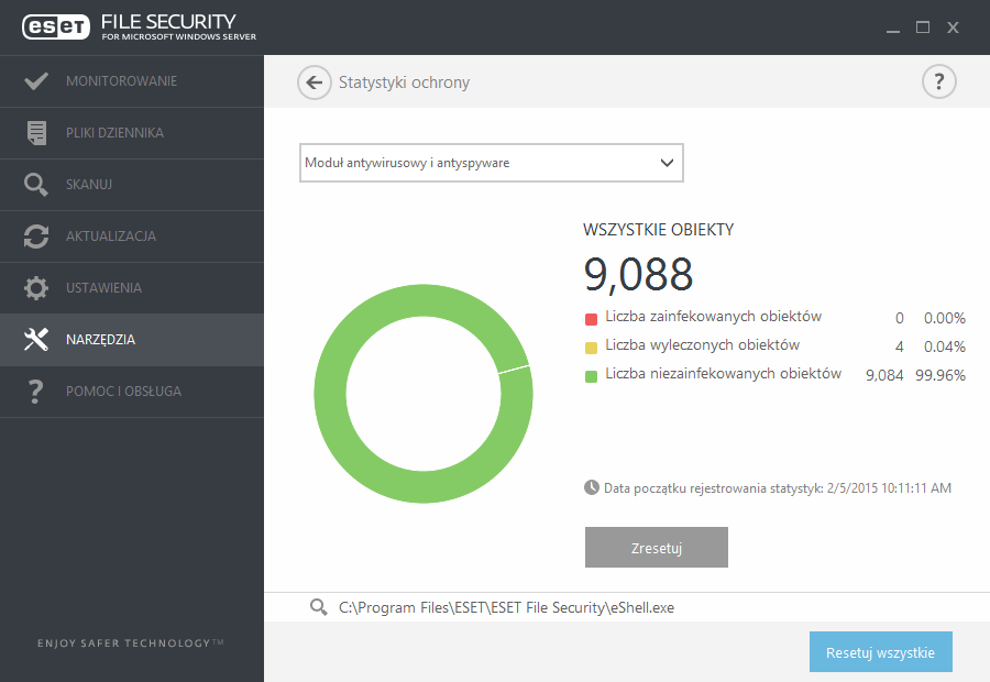 narzędzie ESET Log Collector, przejdź do bazy wiedzy firmy ESET. 7.