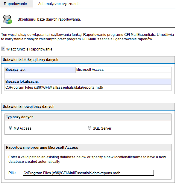 Konfigurowanie obszaru zaplecza bazy danych programu Microsoft Access Screenshot 34: Konfigurowanie obszaru zaplecza bazy danych programu Microsoft Access 1.