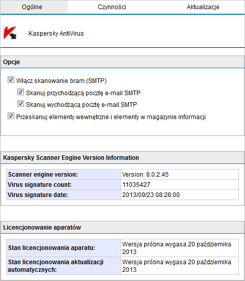 11. Skonfiguruj częstotliwość sprawdzania/pobierania aktualizacji aparatu przez program GFI MailEssentials, określając interwał w godzinach. 12.