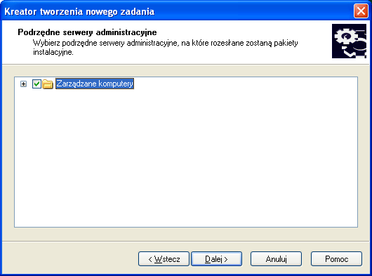 Z D A L N A I N S T A L A C J A I U S U W A N I E O P R O G R A M O W A N I A KROK 5. TWORZENIE ZESTAWU SERWERÓW ADMINISTRACYJNYCH Ten krok jest pomijany dla zadań grupowych.