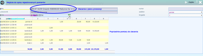 5.4 Moduły wynikowe 47 Pomiary kontrolne W pola, które pojawiają się po zatwierdzeniu planowanego zlecenia, należy podać wyniki pomiarów. W opisach pól podawane są wartości nominalne.