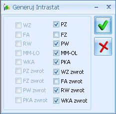 Jeśli została utworzona korekta, kod transakcji nie jest na nią przenoszony z dokumentu źródłowego Użytkownik musi uzupełnić go zgodnie ze stanem faktycznym.