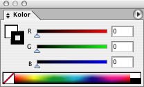 Rys. 4: Model RGB Z połączenia barw RGB w dowolnych kombinacjach ilościowych można otrzymać szeroki zakres barw pochodnych, np. z połączenia barwy zielonej i czerwonej powstaje barwa żółta. Rys.