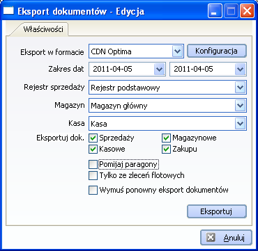 8. Interfejs Systemów Finansowo-Księgowych System Integra 7 współpracuje obecnie z programami finansowo-księgowymi w zakresie: a) eksportu dokumentów sprzedaży do programów: Comarch OPT!