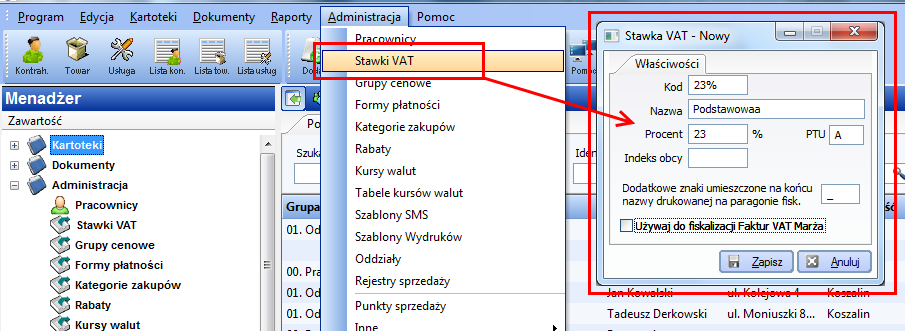 9. Zmiana stawek VAT w programie Integra 7.4 1 stycznia 2011r weszła w życie nowelizacja ustawy o podatku VAT.