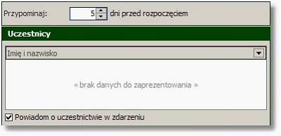 SAN Organizer 1.0 Tworzenie zdarzeń w kalendarzu Aby dodać zdarzenie do kalendarza, należy kliknąć prawym klawiszem myszy w oknie kalendarza, a następnie wybrać polecenie Dodaj.