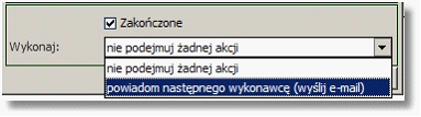 SAN Organizer 1.0 utworzenia odpowiedniej kolejności operacji. Jako zlecający i wykonawca proponowany jest aktualnie zalogowany Użytkownik.