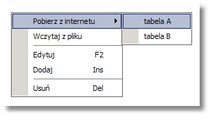 2 Struktura programu i podstawowe funkcje Tabele kursowe można również wprowadzić do programu samodzielnie, podając jej nazwę i datę publikacji tabeli, a następnie uzupełniając kursy walut.