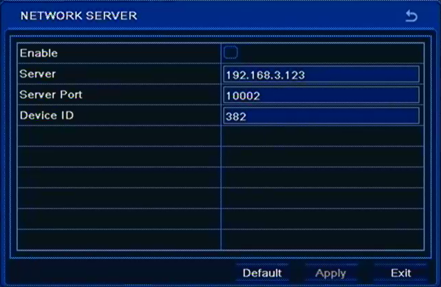 NDR-BA3104 User s manual ver.1.0 RECORDER S CONFIGURATION SMTP Server requires entering IP address of the outgoing e-mail server (or its domain name using virtual keyboard).