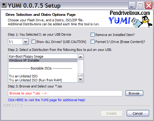 YUMI (Your Universal Multiboot Installer) darmowe narzędzie do tworzenia bootowalnych dysków USB. Program pozwala na tworzenie startowych dysków USB (pendrive, karta pamięci itp.
