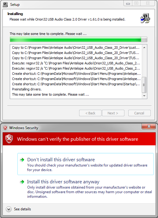 » Wskazówki dla użytkowników komputerów PC INSTALACJA STEROWNIKÓW ASIO (Windows Vista/7) 1. Ściągnij plik sterownika z poniższego linka (v.1.01): http://antelopeaudio.