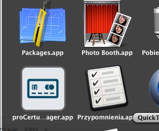 Rysunek 26 aplikacja Terminal deinstalacja aplikacji 5 Obsługa aplikacji procertum CardManager w systemach OS X Przed
