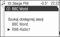 Radioodtwarzacz 117 Radioodtwarzacz Obsługa... 117 Wyszukiwanie stacji... 117 Listy automatycznie zapisanych stacji... 121 System RDS (Radio Data System)... 122 DAB nadawanie cyfrowego sygnału audio.