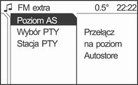 122 Radioodtwarzacz Zostanie wyświetlone menu Extra, odpowiadające danemu zakresowi fal. Wywoływanie stacji za pomocą przycisku stacji Słuchasz ostatnio ustawionej stacji.