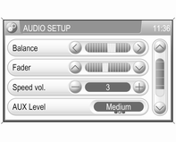 20 Wprowadzenie Aby otworzyć menu AUDIO SETUP (KONFIGURACJA RADIOODBIOR NIKA): Nacisnąć przycisk SETUP, a następnie wybrać przycisk ekranowy Audio, lub jeśli aktywne jest główne menu audio, np.