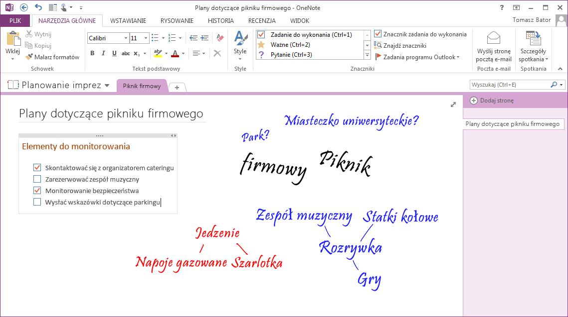 Przewodnik Szybki start Program Microsoft OneNote 2013 wygląda inaczej niż wcześniejsze wersje, dlatego przygotowaliśmy ten przewodnik, aby skrócić czas nauki jego obsługi.