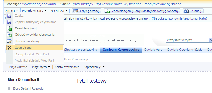 Rozwinąć kategorię Kwerenda. Zmienić filtr wiadomości, znając tytuł wiadomości, którą chcemy wyeksponować. Klikamy Ok. Należy pamiętać, aby wiadomość posiadała obrazek zestawienia i opis. 7.2.