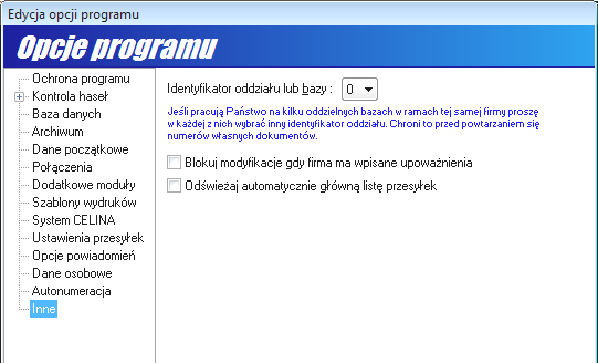 numeracji. Klikając w przycisk możemy przystąpić do ustalania formatu numeracji w wyświetlonym oknie Numeracja przesyłek.