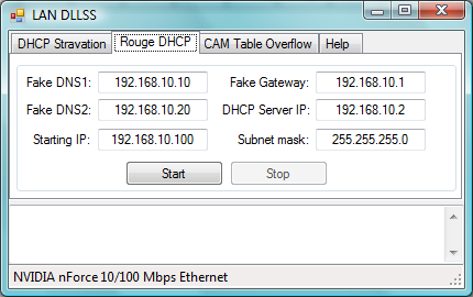 Rouge DHCP Fake DNS1 fałszywy adres pierwszego serwera DNS Fake DNS2 fałszywy adres drugiego serwera DNS Fake