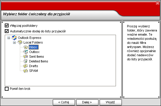 Moduł Antyspam 08 okazać się wyczyszczenie bazy danych filtra i ponowne nauczenie filtra podążając za kolejnymi krokami instalatora.