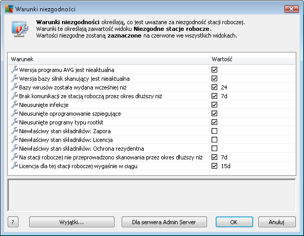 Zawiera dodatkowe informacje dotyczące stacji roboczych, w tym ich adresu IP, adresu MAC, systemu operacyjnego, żądania ponownego uruchomienia itp.