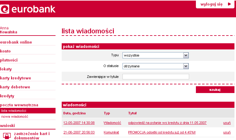 Kontakt z bankiem Możesz na 3 sposoby skontaktować się z bankiem: 1.