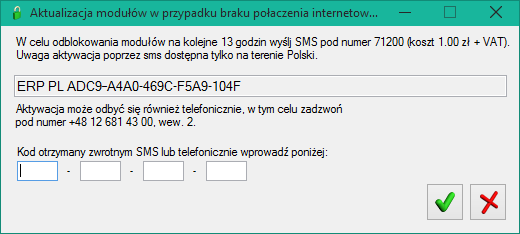 Jeżeli przynajmniej jeden z kluczy na liście posiada ograniczenie czasowe (niezależne od daty ważności modułów), to data tego ograniczenia wyświetlana jest w dodatkowej kolumnie Ograniczenie czasowe