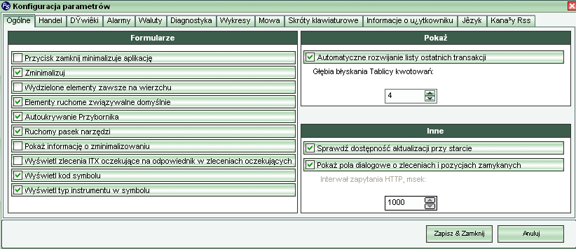 Konfiguracja parametrów Wprowadzanie Zanim Państwo złożą zlecenie, proszę się upewnić, że wszystkie parametry są należycie skonfigurowane.