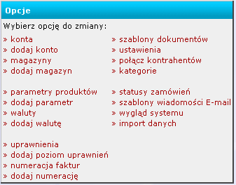 Rozdział 6. Administracja 6.1 Opcje OPCJE ZAKŁADKI: 6.1.1 konta Opcja umożliwia podgląd wszystkich kont bankowych użytkownika bądź użytkowników programu (rys. 6.1.1a).