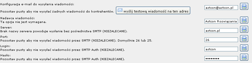 Opcja tworzenie wydruków dokumentów określa kiedy program tworzy wydruki do wystawionych faktur.