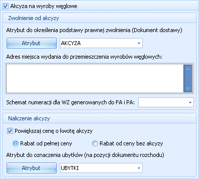 Str. 256 Moduł Handel v. 2012.5.1 13 Podatek akcyzowy na wyroby węglowe Od 1 stycznia 2012 r.