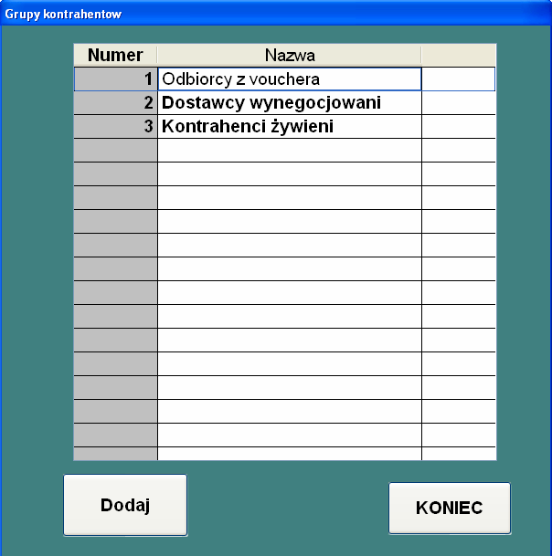 SŁOWNIKI 5.6. KONTRAHENCI Podmenu kontrahenci zawiera zbiór wszystkich dostępnych słowników zbierających i identyfikujących dane kontrahentów.