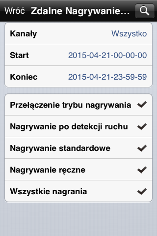 Oprogramowanie klienckie na urządzenia mobilne dla rejestratorów serii 5000 - instrukcja obsługi wer.1.