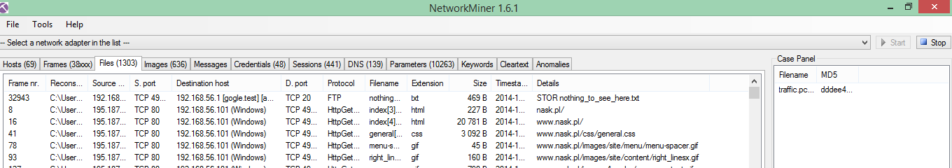 Hackme s2k14 by cert.pl Writeup: n0clues 1. Pobrawszy udostępniony plik pcap, przystąpiwszy do analizy... ;> Notka: Należy pamiętać ofc.