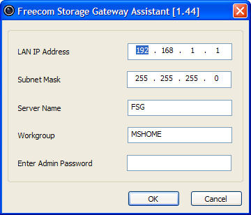 Asystent Freecom Storage Gateway 4.2.