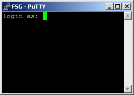 Freecom FSG Storage Gateway 5.5.2 Połączenie z serwerem SSH systemu Windows Zainstalować klienta SSH (np. Putty) i uruchomić go.