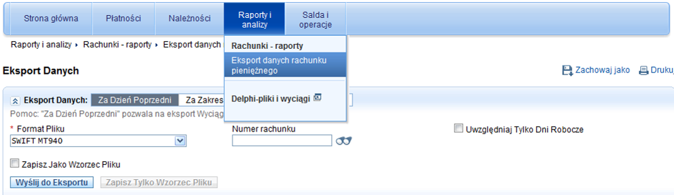 8 W menu Salda i Operacje, opcja Podsumowanie Sald, pozwala na wyświetlenie sald wszystkich