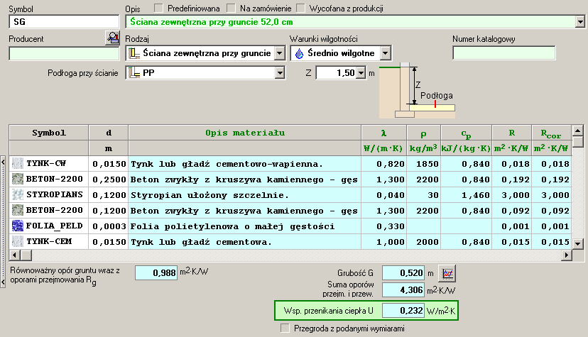 Kurs programu AUDYTOR OZC 4.8Pro W celu wskazania podłogi, przyległej do wprowadzanej właśnie ściany, wybieramy zdefiniowaną w poprzednim przykładzie podłogę PP.