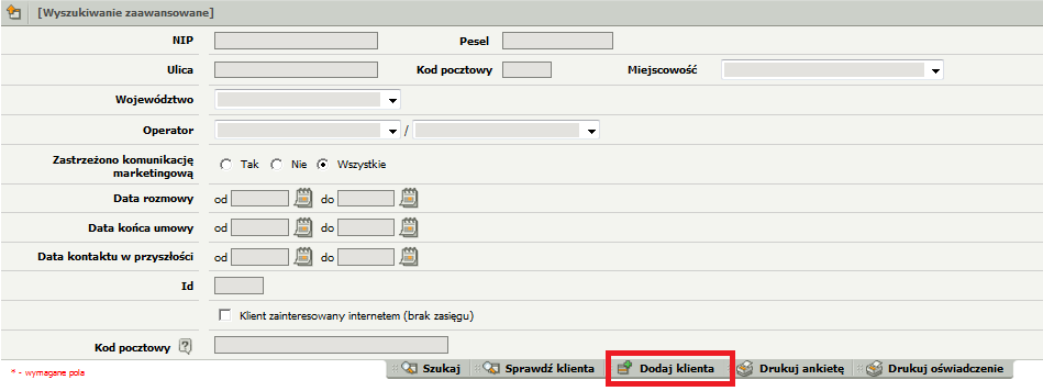 Moduły: Moduł 1. Praca z modułem Klienci.