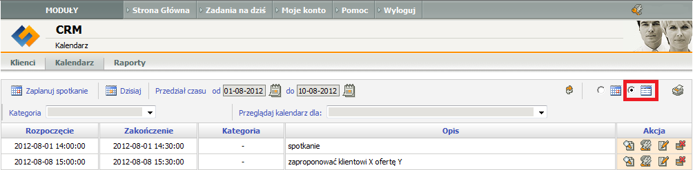 Po odnalezieniu rekordu: Kliknij na ikonkę Edytuj Klienta lub wejdź w rekord i dokonaj edycji w danych Klienta. Moduł 2.