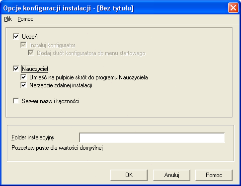 setup /S /v/qn (instalator setup.exe) Uwaga: eklasa może zostać zainstalowany przez Active Directory.