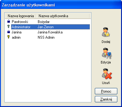 Konfigurowanie kont użytkowników Oprócz standardowego konta administratora (nazwa użytkownika: admin, hasło: admin) można utworzyć wiele kont użytkowników.