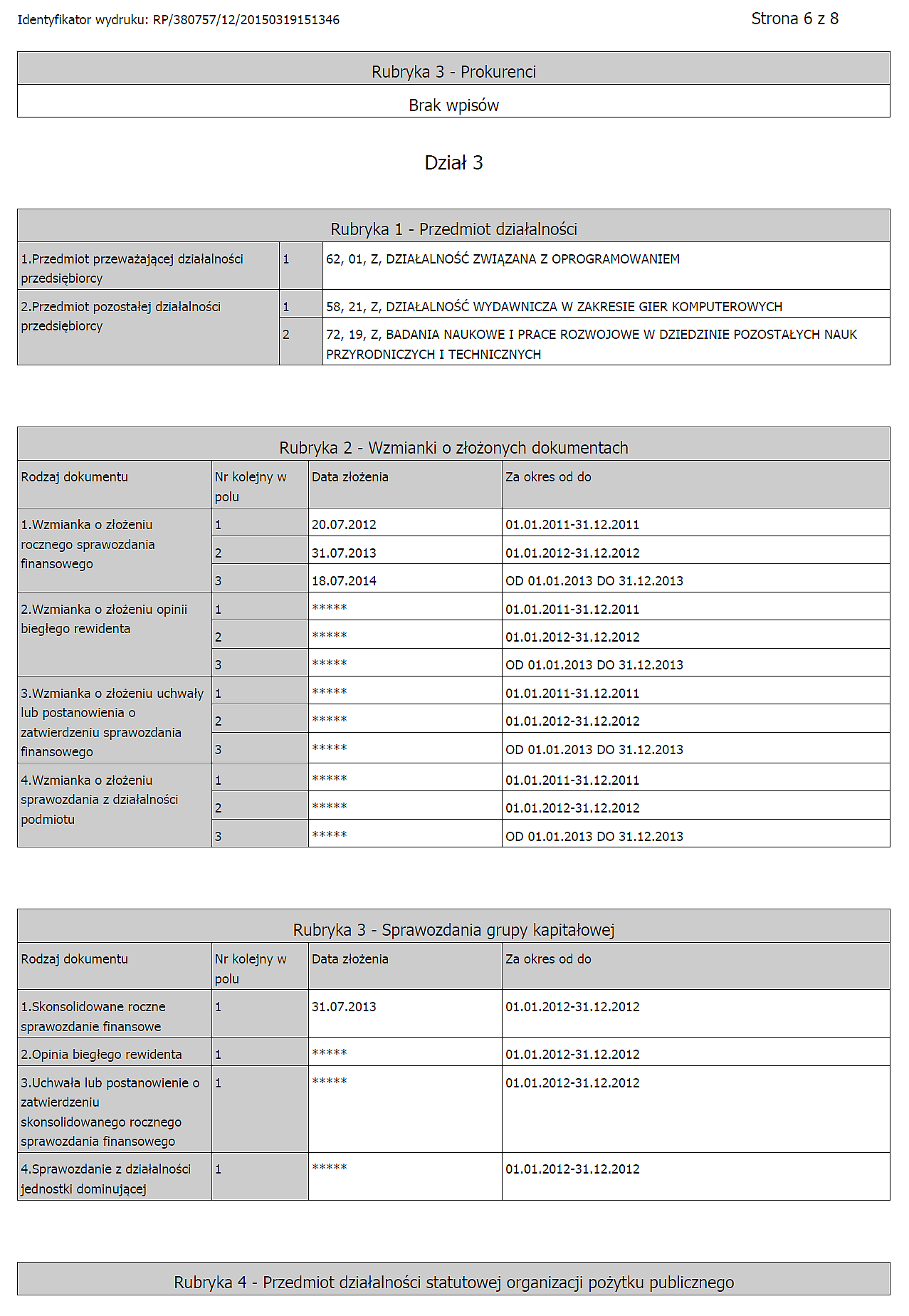 Dokument informacyjny