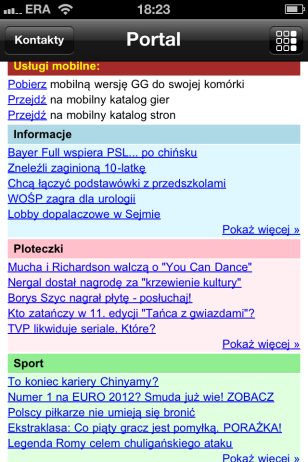 Nowy komunikator mobilny (2) Logowanie