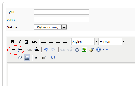 Rys. 55 Edytor akapit Klikając w pozycję paragraph (akapit) Rys. 55 zauważymy podpozycję Heading nr 1-6 (Nagłówek nr 1-6).