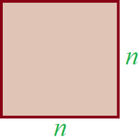 Nie możesz w takim przypadku pisać, że =, bo długość boku kwadratu została oznaczona literką.