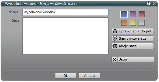 dwie fazy procesu i, co za tym idzie, stany przepływu zatwierdzania wniosków urlopowych można nazwać jako Wniosek odrzucony i Wniosek zatwierdzony.